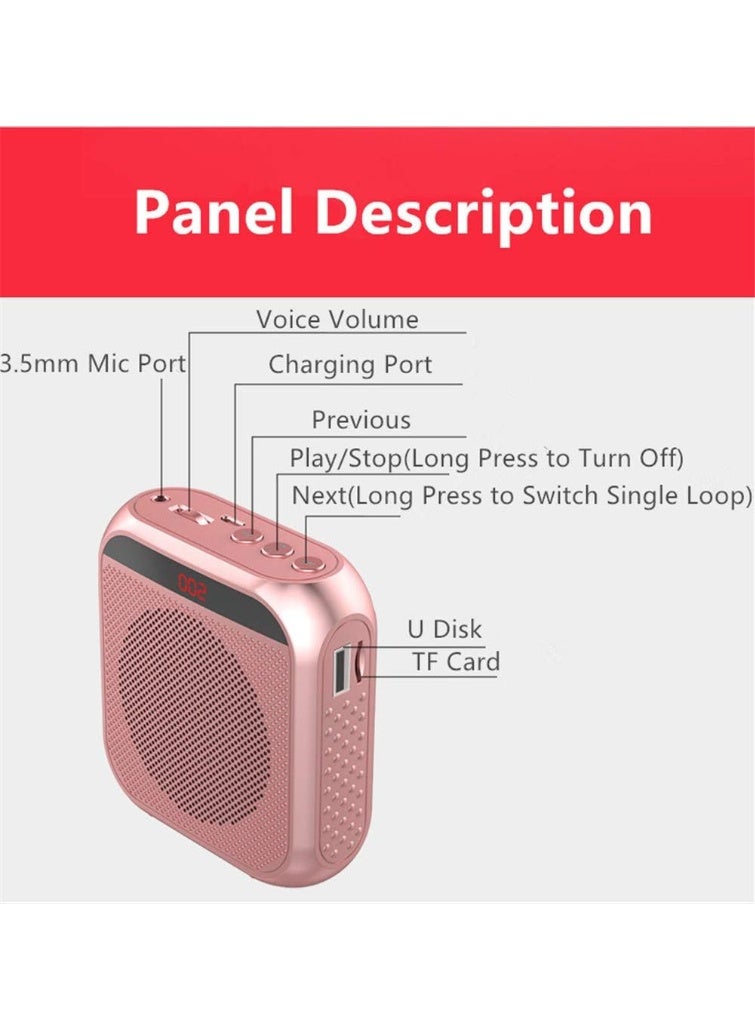 KVLA Voice Amplifier Microphone Headset for Teachers, Original Personal Voice Amplifier, Work of 12 hrs, Portable Speaker for Classroom, Speech, Tour Guide,Support MP3 Format Audio,Power Amplifier - Image 4